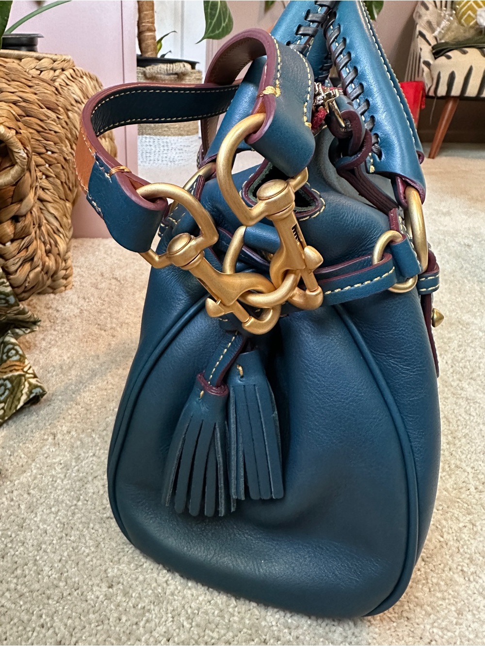 Dooney & Bourke Denim Florentine Satchel -EUC REGULAR - Picture 6 of 10